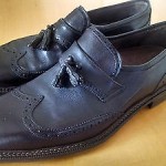 Cole Haan Wing Tip Tassel Square Toe Oxford Mens Shoes brown 11. C10220 NEW $398