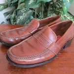 Cole Haan Adrien Penny Mens 9M Saddle Tan Brown Leather Casual Loafer Shoes