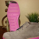 Cole Haan Lunargrand Chukka Gray Suede/Pink. Size 10.5