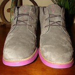 Cole Haan Lunargrand Chukka Gray Suede/Pink. Size 10.5