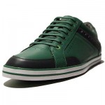 $225 Hugo Boss GREEN APACHE Leather Fashion Sneakers 11 44 Mens Kicks 10.5 44.5