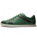 $225 Hugo Boss GREEN APACHE Leather Fashion Sneakers 11 44 Mens Kicks 10.5 44.5