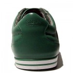 $225 Hugo Boss GREEN APACHE Leather Fashion Sneakers 11 44 Mens Kicks 10.5 44.5
