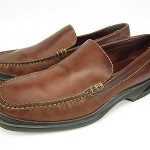 COLE HAAN NIKE AIR BROWN LEATHER SLIP ON LOAFERS MEN’S SHOE SIZE 11 M