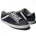 $225 Hugo Boss GREEN APACHE III Navy Blue Fashion Sneakers 10 43 Mens Kicks 9 .5