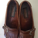 Cole Haan Country Brown Kiltie Tassel Leather Slip On Loafers SZ 8.5 D
