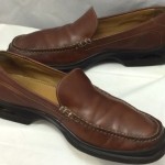 COLE HAAN Loafers Nike Air 11 Slip on Brown Leather Mens Shoes