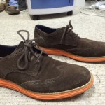 Cole Haan Lunargrand Wingtip size 10 brown suede orange lunar, nike, C11097
