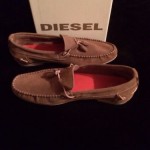 Diesel Grahl Men’s Ermine Leather Boat Shoes EUR 45 US Size 12 New! Amazing