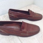 COLE HAAN MENS SHOES SZ 10.5 M BROWN LEATHER DRESS CASUAL LOAFERS HAND SEWN GOOD