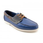Cole Haan Fire Island Boat Mens Size 9 Blue Wide Leather Boat Shoes