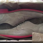 Cole Haan Men Size 9 wing tip suede gray shoes NWB
