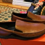 NEW-Mens COLE HAAN Leather Slip-On Driving Shoes/Loafers Nike Air -Brown – 12