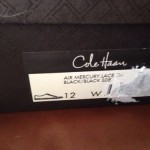 COLE HAAN AIR MERCURY MENS BLACK LEATHER Size 12 W