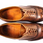 Vintage COLE HAAN Mens 9 Tan Leather WingTip Dress Shoes Bench Made England