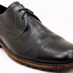Cole Haan Black Distressed Leather Cap Toe Oxfords Lace Up Shoes Men’s 11 M