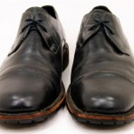 Cole Haan Black Distressed Leather Cap Toe Oxfords Lace Up Shoes Men’s 11 M