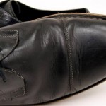 Cole Haan Black Distressed Leather Cap Toe Oxfords Lace Up Shoes Men’s 11 M