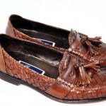 COLE HAAN – BRAGANO Mens 9 M Brown Woven Leather ITALIAN Loafers Shoes 04338