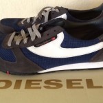 $110 Men’s Diesel SPIN Navy & Gun Metal Sneakers Only The Brave HOT