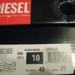 ~RARE~MEN’S DIESEL OROLAN SLIP ON SPORT SHOES US 10