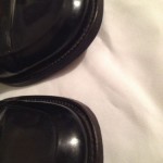HUGO BOSS BLACK CORDOVAN LEATHER LOAFERS SHOES SIZE 8
