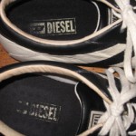 HTF MEN’S DIESEL WISH MAYO/BLACK LEATHER LACE UP  TRAINERS US 10.5