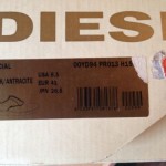 MENS DIESEL ANTRACITE LEATHER BLACK CASUAL & DRESS SHOES SIZE 8.5 NEW IN BOX