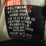 RARE MEN’S NIB DIESEL WISH LACE UP TRAINERS US10 M