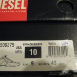 RARE MEN’S NIB DIESEL WISH LACE UP TRAINERS US10 M