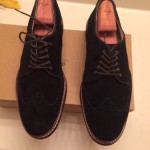 Franklin Wingtip Black Suede Cole Haan Size 10.5 MSRP $198 70% Off