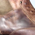 DIESEL MENS EUR 44 US 11 D BROWN LEATHER SIDE ZIP BUCKLE FASHION BOOTS *MINT*