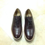 NWB COLE HAAN CHRISTY WEDGE PLAIN OXFORD CHESTNUT BROWN LUNAR VIBRAM MEN 10M