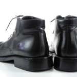 Hugo Boss 7 8 M Mens boots black patent leather punchout ankle