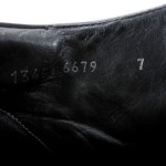 Hugo Boss 7 8 M Mens boots black patent leather punchout ankle