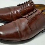 COLE HAAN BROWN LEATHER CAP TOE OXFORDS MENS DRESS SHOES sz 8.5 W WIDE