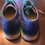 Nwob Cole Haan Hamilton Wingtip Mens Size 13 Blue Antiqued Leather