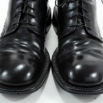 Hugo Boss 7 8 M Mens boots black patent leather punchout ankle