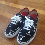 Used No Box Supreme x Playboy x Vans Authentic Black Bunny Lo Era Wtaps NR