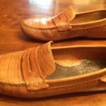 Cole Haan Nike Air Mens Size 9.5 Brown Leather Penny Loafer Driving Moccasins