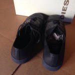 MENS DIESEL ANTRACITE LEATHER BLACK CASUAL & DRESS SHOES SIZE 10 NEW IN BOX