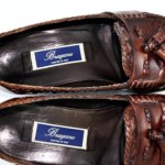 COLE HAAN – BRAGANO Mens 9 M Italian Brown Woven Leather Loafers Shoes 04338