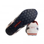 Diesel Mens Tipop S Gray Casual Leather Lace Up Sneakers Shoes