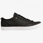 Diesel Mens D-78 Low Black  Leather Lace Up Sneakers Shoes