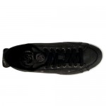 Diesel Mens D-78 Low Black  Leather Lace Up Sneakers Shoes