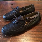 Cole Haan Nike Air Brown Leather Crocodile Grain Driving Moc Loafers – Mens 9.5