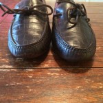 Cole Haan Nike Air Brown Leather Crocodile Grain Driving Moc Loafers – Mens 9.5
