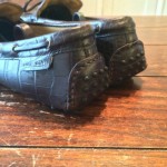 Cole Haan Nike Air Brown Leather Crocodile Grain Driving Moc Loafers – Mens 9.5