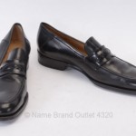 Cole Haan C09823 Giovanni 8.5 Black Leather Apron Penny Loafer Shoe New GWS538