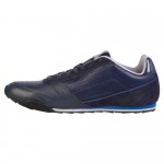 Diesel Mens Step Gear Blue  Leather Lace Up Sneakers Shoes
